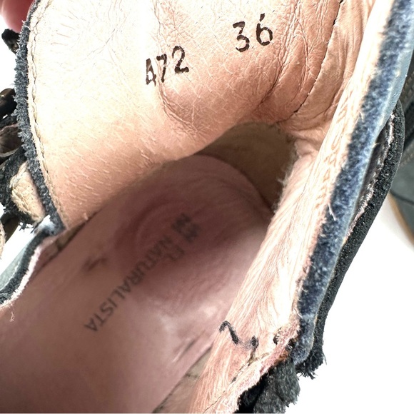 El Naturalista Colibri Ankle Boot 36 Blue Tone Leather Heeled Bootie Womens - Picture 6 of 9